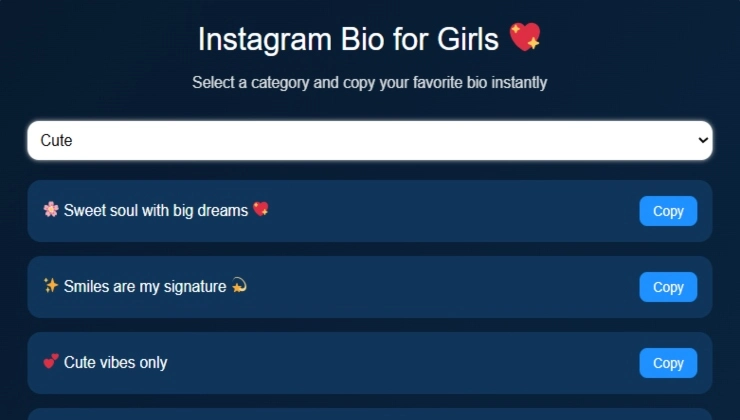 Instagram Bio for Girls