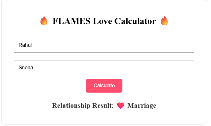 flames calculator